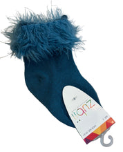 Baby Teal Zubii Fur Ankle Socks