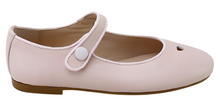 Papanatas Girls Baby Pink Leather Heart Mary Jane