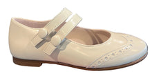 Beberlis Girls Antik Rose Leather Double Strap Mary Jane Shoes