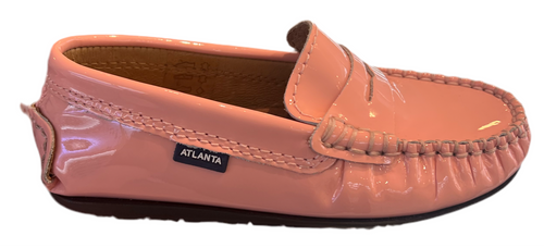 Atlanta Mocassin Saumon Patent Leather Penny Loafer