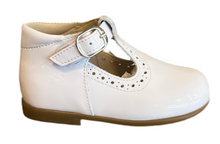 Shawn & Jeffrey White Patent Baby High Top 140 TStrap