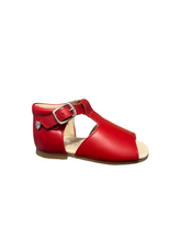 Venettini Red Leather Baby Hightop Sandals