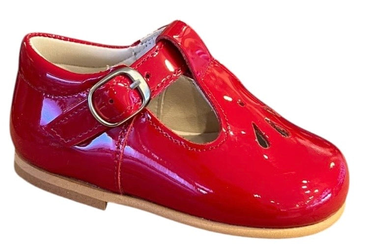 Shawn & Jeffrey Red Patent Leather T Strap Shoe