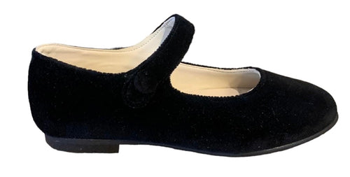 Shawn & Jeffery Black Velvet Classic Girls Button Mary Jane