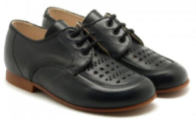 Beberlis Black Leather Designed Oxford Dress Shoe