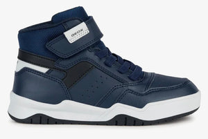 Geox J Perth Navy Lt Grey Hightop Sneakers