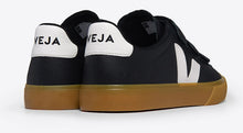 Veja Recife Black White Leather Velcro Sneakers