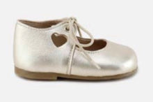 Papanatas Eli Gold Leather Baby Heart Shoe