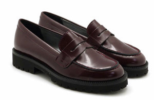 Beberlis Chunky Antik Wine Slip On Loafers