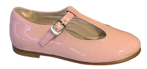 Beberlis Girls New Rosa Patent Leather T-Strap