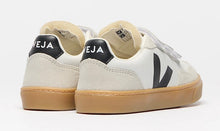 Veja White Black Natural Sole Velcro Sneakers