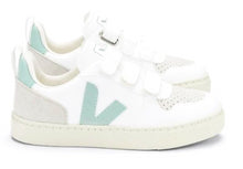 Veja White Matcha Esplar Leather Velcro Sneakers