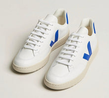 Veja Leather White Paros Blue Sneakers