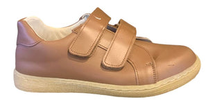 Shawn & Jeffery Roble Tan  Leather Double Velcro Sneakers