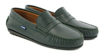 Altanta Moccasin Green Smooth Leather Penny Loafer