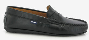 Altanta Mocassin Black Penny Smooth Leather Loafer