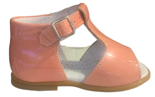 Beberlis Soft Pink Patent Leather Hightop Sandals