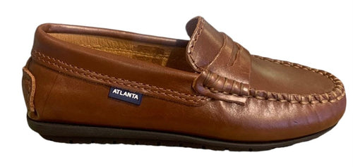 Altanta Mocassin Camel Sierra Antik Leather Penny Loafer