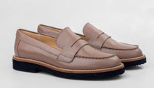 Beberlis Chunky Taupe Copete Tractor Slip On Loafers
