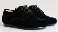 Beberlis Black Velvet Oxford Dress Shoes