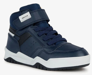 Geox J Perth Navy Lt Grey Hightop Sneakers