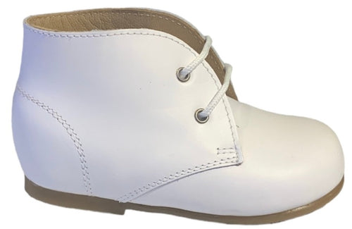 Shawn & Jeffery Baby White Leather Booties
