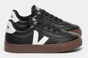 Veja Volley Bark Black White Leather Sneakers