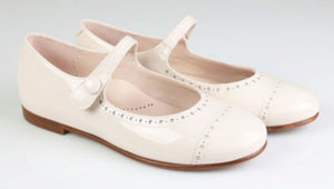 Beberlis Cream Beach Patent Leather Mary Jane