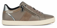 Geox Blomiee DK Taupe Leather Sneakers