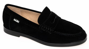 Venettini London Black Suede Leather Loafer