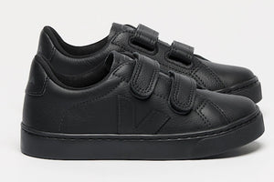 Veja Esplar Black Leather Velcro Sneakers