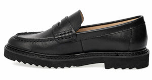 Venettini London Black Leather Chunky Loafer