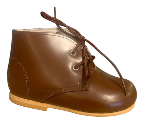 Shawn & Jeffery Baby Mocasino Cuero Tan Leather Solid Booties