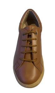 Shawn & Jeffery Tan Roble Leather Honey Lace up Sneakers