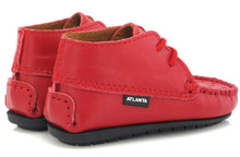 Atlanta Baby Red Smooth Heart Leather Bootie
