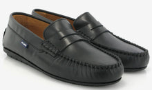 Altanta Mocassin Black Penny Smooth Leather Loafer