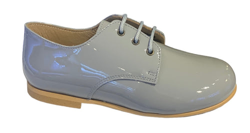 Shawn & Jeffery Light Grey Claro Patent Leather Oxford Dress Shoes