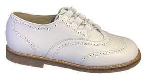 Shawn & Jeffrey White Leather Oxford Shoe
