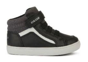 Geox Baby Gisli Black Grey Hightop Sneakers