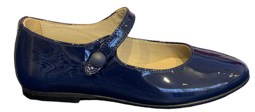 Shawn & Jeffery Navy Patent Leather Girls Button Mary Jane