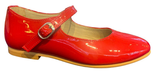 Shawn & Jeffery Red Patent Leather Buckle Mary Jane