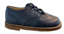 Shawn & Jeffrey Navy Leather Omega Oxford Shoe