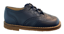 Shawn & Jeffrey Navy Leather Omega Oxford Shoe