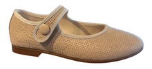 Beberlis Raffia Viena Nude Leather Mary Jane