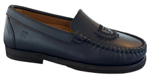 Porte Navy Stamp Thick Sole Mocassin Leather Loafer