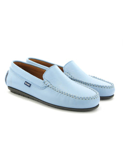 Atlanta Mocassin Sky Blue Smooth Leather Loafer