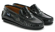 Altanta Moccasin Black Patent Leather Penny Loafer