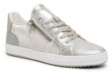 Geox Blomiee Silver Glitter Side Zipper Sneakers