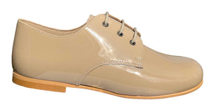Shawn & Jeffery Arena Cream Patent Leather Classic Oxford Dress Shoe