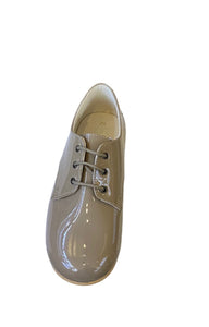 Shawn & Jeffery Taupe Patent Leather Classic Oxford Dress Shoe